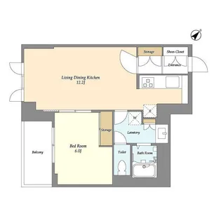 HF目黒行人坂レジデンス【4階】の間取り