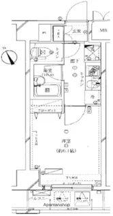 ライジングプレイス蒲田南【3階】の間取り