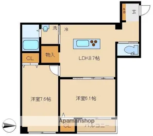 第75シンエイビル【2階】の間取り