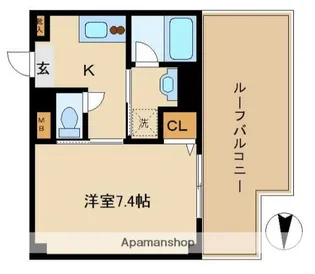 第60シンエイビル【405号室】の間取り