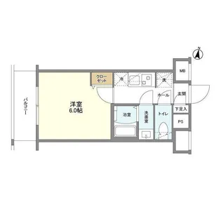 インペリアルフラット武蔵小山【5階】の間取り