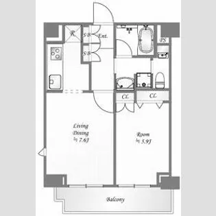 ブライズ戸越公園【7階】の間取り