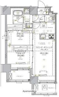 ディアレイシャス平和島【5階】の間取り