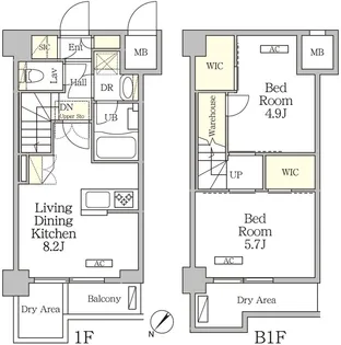 2DKの間取り画像
