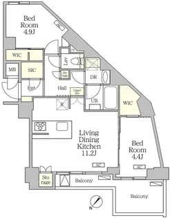 アジールコート池尻大橋【5階】の間取り