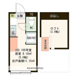 LUANA蒲田【1階】の間取り