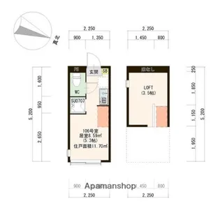 ルミナーレ久が原【1階】の間取り