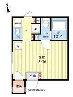 COCOCUBE 平和島【101号室】の間取り