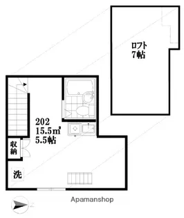 グランドール品川【105号室】の間取り