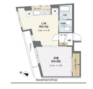 グリーンビュー白金【6階】の間取り