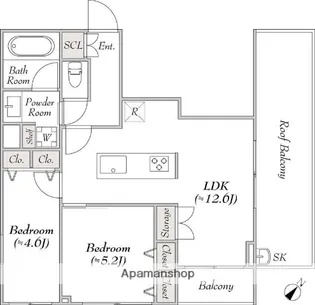 ユーレジデンス東雪谷【4階】の間取り
