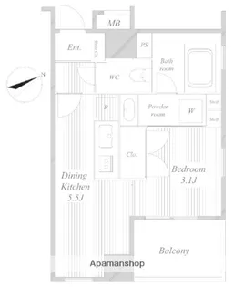 デュオ・スカーラ品川大井【901号室】の間取り