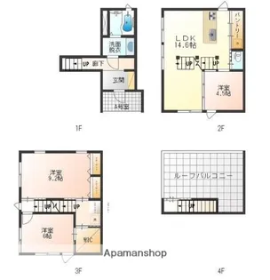 RSスカラ【1号室】の間取り
