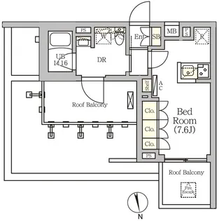 ARKMARK南品川【4階】の間取り