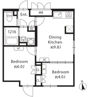 GRAN PASEO 目黒西小山【3階】の間取り