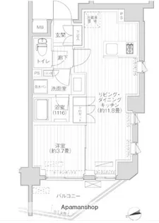 プラネソシエ大森山王【3階】の間取り