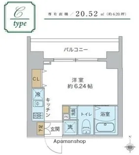 スプランディッド品川【901号室】の間取り