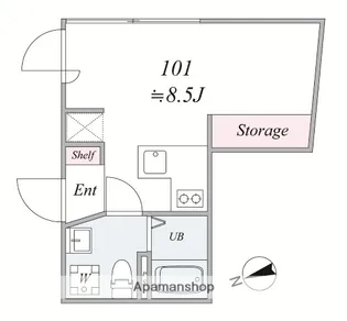 THE TRIAS TACHIAIGAWA【501号室】の間取り