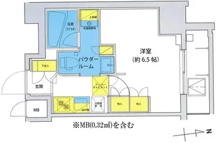 アジールコート北品川【9階】の間取り