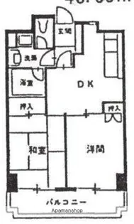 南大井九重ハイツ【5階】の間取り