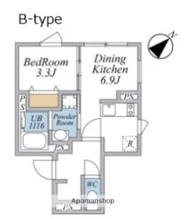 LEGALAND武蔵小山ANNEX【2階】の間取り