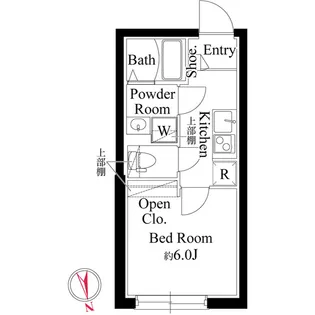 ルーム馬込【0002号室】の間取り