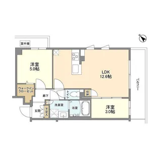 ウェルスクエア中目黒Ⅱ【1階】の間取り