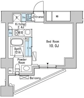 ベルファース目黒【10階】の間取り