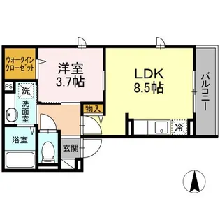 さくらパレスS【1階】の間取り