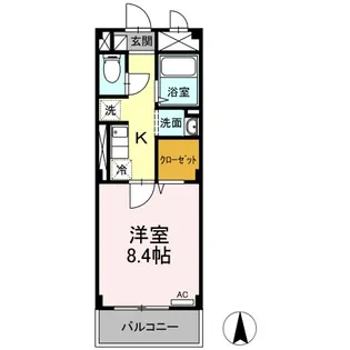 コム シェ ソワⅠ【1階】の間取り