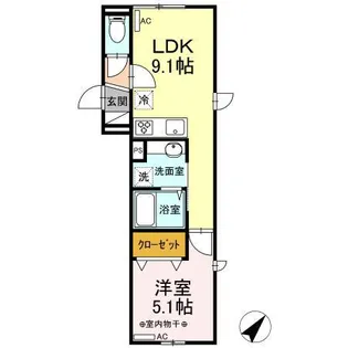 ローズヒル大井【2階】の間取り