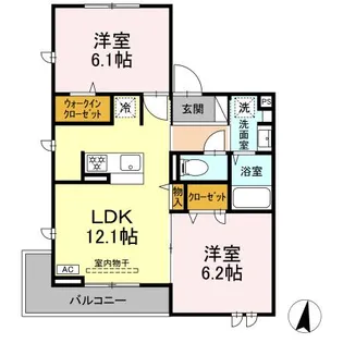サウスヒルズ世田谷【2階】の間取り