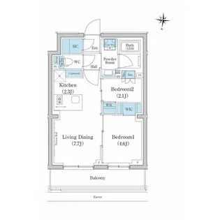 スタイリオ池上SOUTH【2階】の間取り