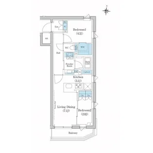 スタイリオ池上SOUTH【4階】の間取り