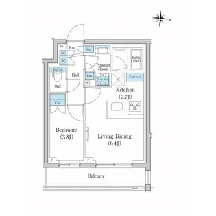 スタイリオ池上SOUTH【4階】の間取り