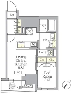 MFPRコート日本橋馬喰町【5階】の間取り