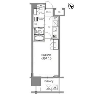 BPRレジデンス三田伊皿子坂【6階】の間取り