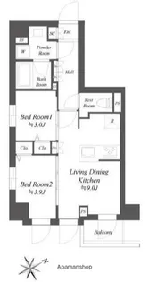 ブランシエスタ品川大井町パークエッジ【3階】の間取り