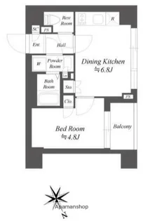 ブランシエスタ品川大井町パークエッジ【2階】の間取り