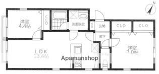 東京都大田区下丸子1丁目【アパート】の間取り