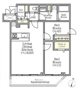 CREAL PREMIER西馬込【3階】の間取り