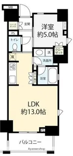 オープンレジデンシア品川【13階】の間取り