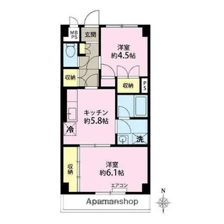 サンテラス藤【2階】の間取り