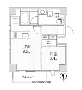 LIGHTHOUSE中馬込【3階】の間取り