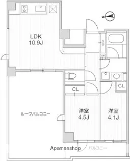 LIGHTHOUSE中馬込【4階】の間取り