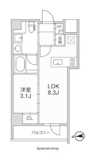 LIGHTHOUSE中馬込【3階】の間取り
