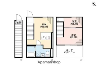 ルミドゥース目黒【2階】の間取り