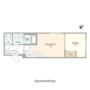 ウェルスクエアイズム武蔵小山Ⅱ【2階】の間取り