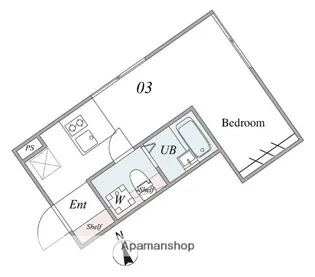 PREAS KAMATA【203号室】の間取り