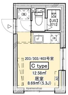 PROTO武蔵小山Ⅱ【4階】の間取り